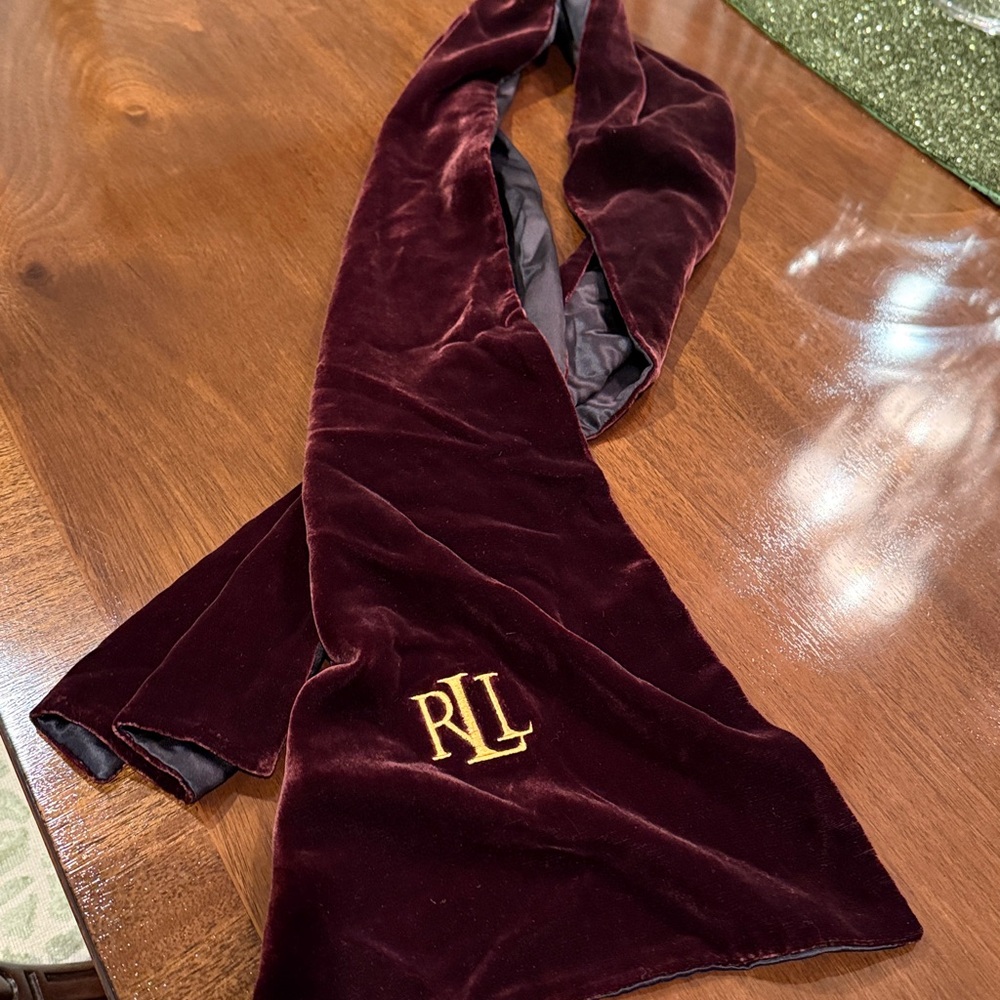 Ralph Lauren velvet and silk scarf